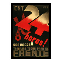 Poster de propagande de 24 heures de la guerre civ