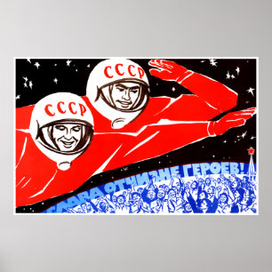 Poster de propagande spatiale soviétique