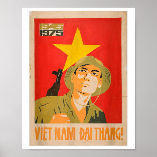 Poster de propagande vietcone - Vietnam War Commun