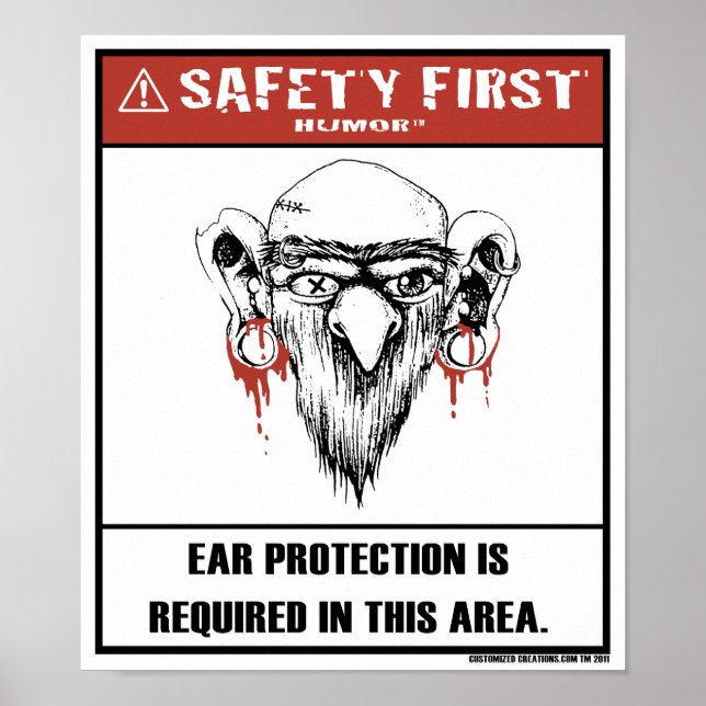 Poster de protection contre l'Humour-oreille (Devant)