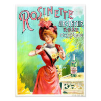 Poster de publicité Vintage Rosinette Absinthe