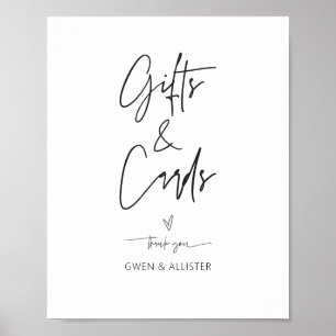 Poster de réception de la carte cadeau mariage