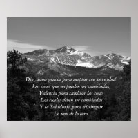 Poster de récupération - prière de sérénité/espagn