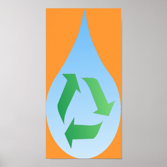 Poster de recyclage de l'eau (Devant)