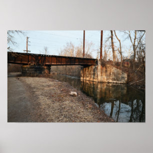 Poster de réflexion sur le paysage du pont Vieux