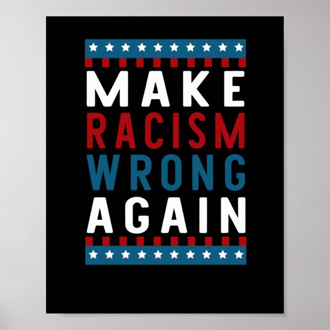 Poster De Rendre le racisme faux à nouveau Sticker (Devant)