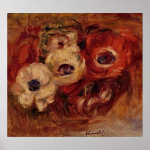 Poster De Renoir des anémones toujours la vie