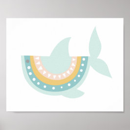Poster de requin Pastel Boho