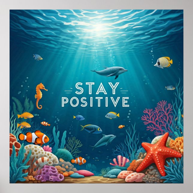 Poster de rester positif (Devant)