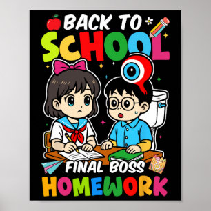 Poster De retour à l'école 2025 Devoirs du patron final