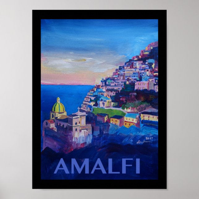 Poster de Retro Italie Amalfi (Devant)