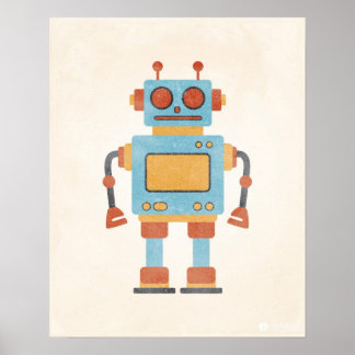 Poster de robot vintage
