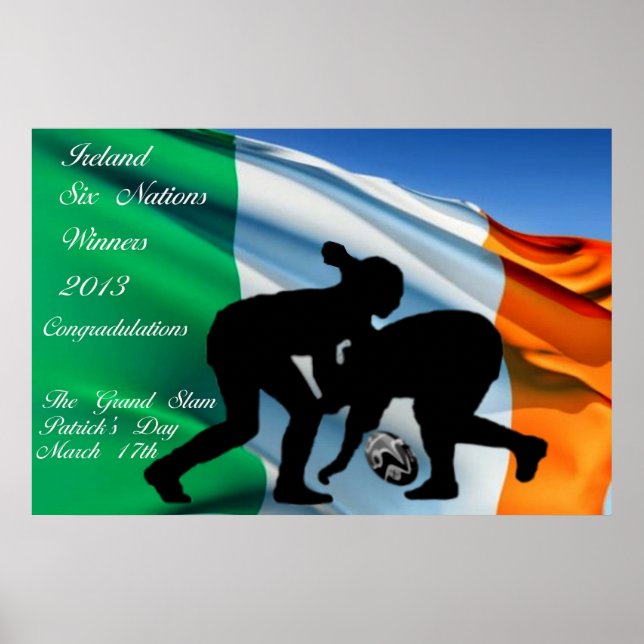 Poster de rugby Irlande (Devant)