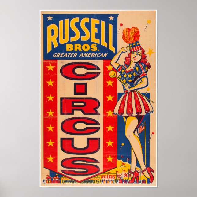 Poster de Russel Bros Greater American Circus (Devant)