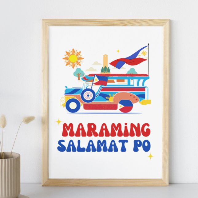 Poster de Salamat Maraming Art Mur Philippin (Créateur téléchargé)
