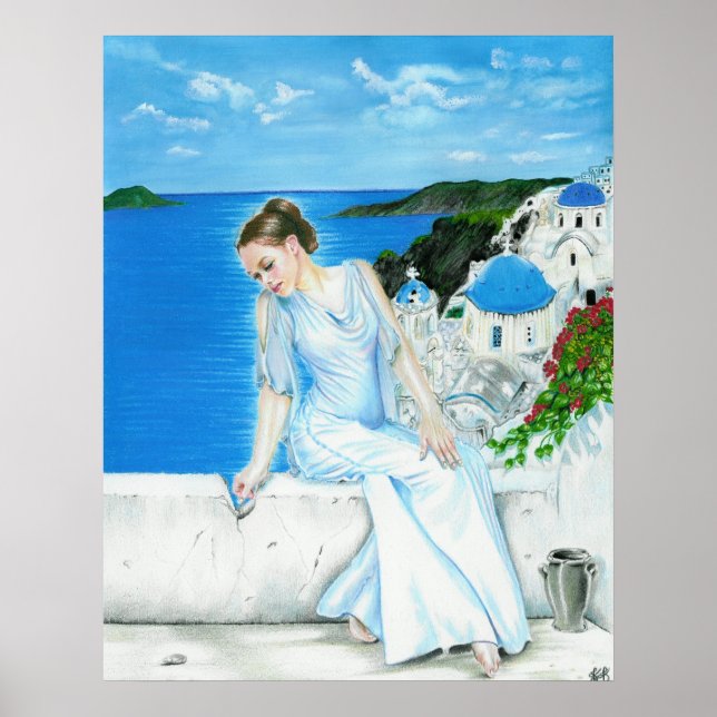 Poster de Santorin (Devant)