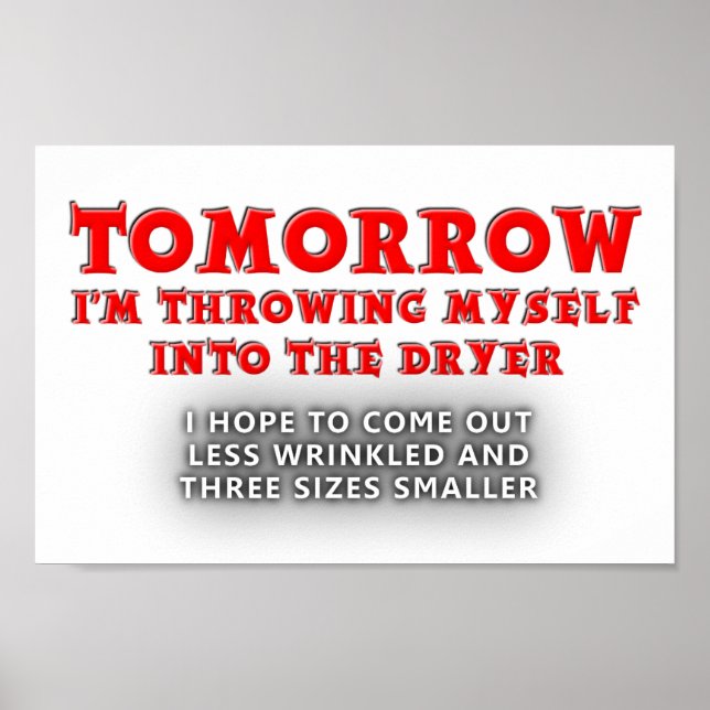 Poster de séchoir amusant pour les jeunes (Devant)