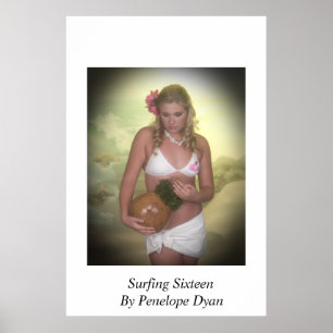 Poster de seize ans sur le surf