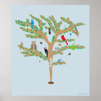 Poster de semences dans l'arbre