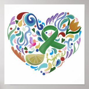 Poster de sensibilisation à la chaux de Lyme Ruban