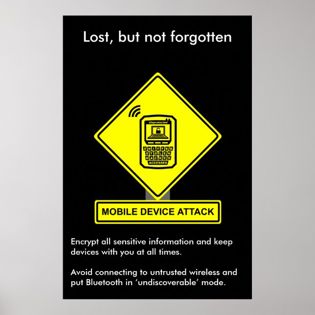 Poster de sensibilisation à la sécurité des attaqu (Devant)