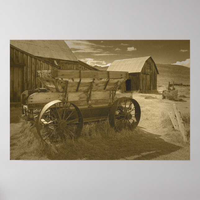 Poster de Sepia Panier de Bodie Mining (Devant)