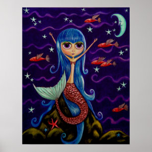 Poster de sirène de poisson volant