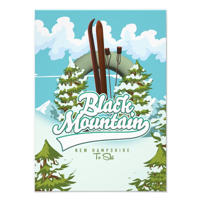 poster de ski de Black Mountain New Hampshire (Devant)