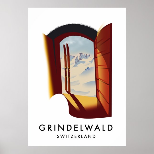 poster de ski Grindelwald Suisse (Devant)