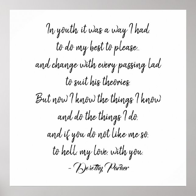 Poster de soumission Dorothy Parker (Devant)
