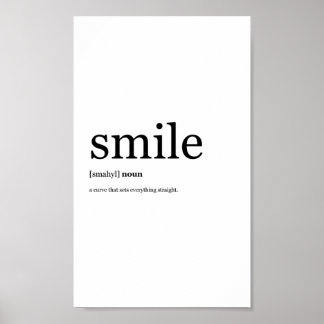 Poster de sourire minimaliste