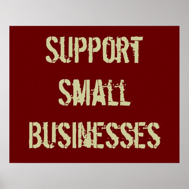 Poster de soutien aux petites entreprises (Devant)