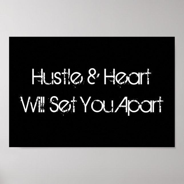 Poster de sport Hustle & Heart (Devant)