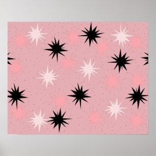 Poster de Starbursts en rose atomique