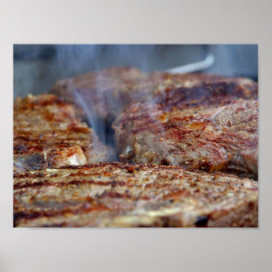 Poster de steak grillé