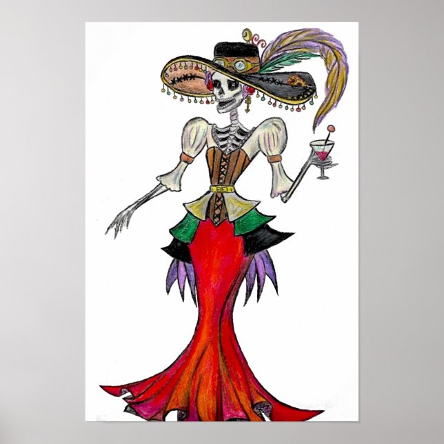 Poster de Steampunk Catrina, Dia de los Muertos (Devant)