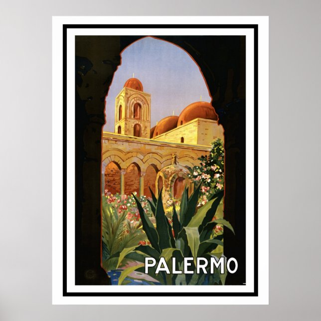 POSTER DE STYLE VINTAGE PALERMO ITALIE (Devant)