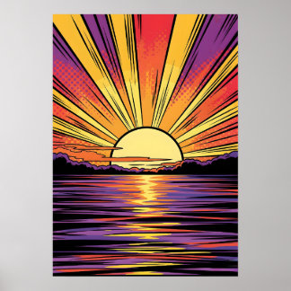 Poster de Sunset Pop-Art