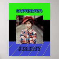 Poster de super-héros personnalisé pour petit garç