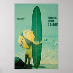Poster de surf de Biarritz   SURF   Surfer