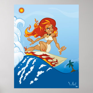 Poster de surf Pele