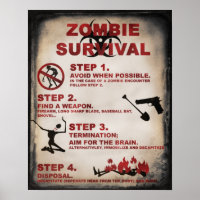 POSTER DE SURVIE ZOMBIE