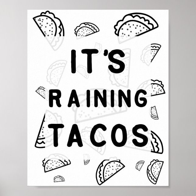 Poster de Tacos pleuvoir (Devant)