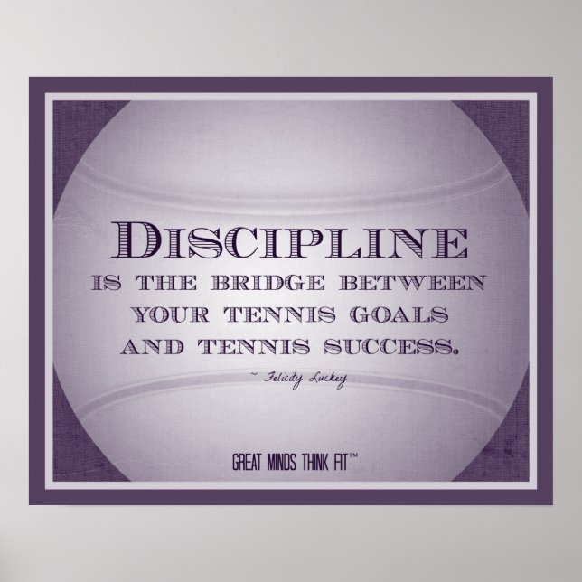 Poster de tennis avec citation 002 (Devant)