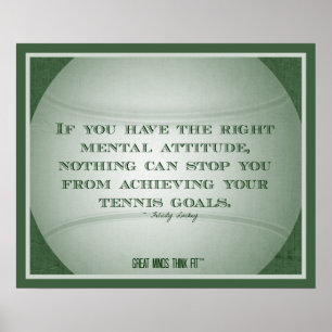 Poster de tennis avec citation 003
