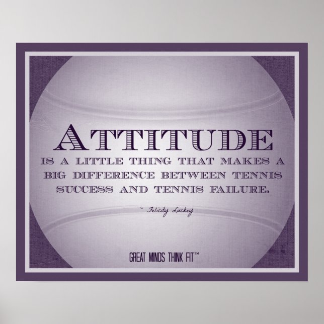 Poster de tennis avec citation 010 (Devant)