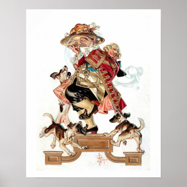 Poster de Thanksgiving Humorisore Vintage Art (Devant)