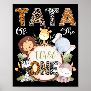 Poster De The Wild One 1er Anniversaire Safari Woodland