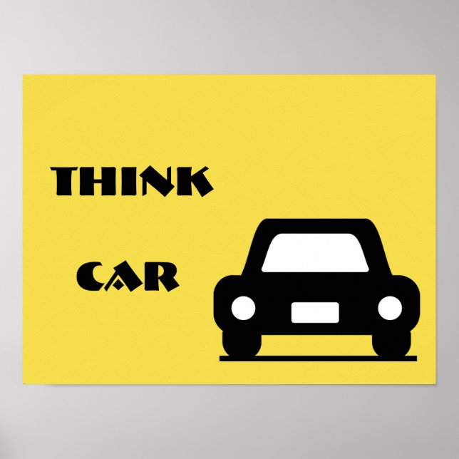 Poster de Think Car Funky A3 (Devant)