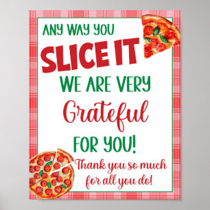 Poster De Toute Façon Vous Le Trancher Pizza Appréciation
